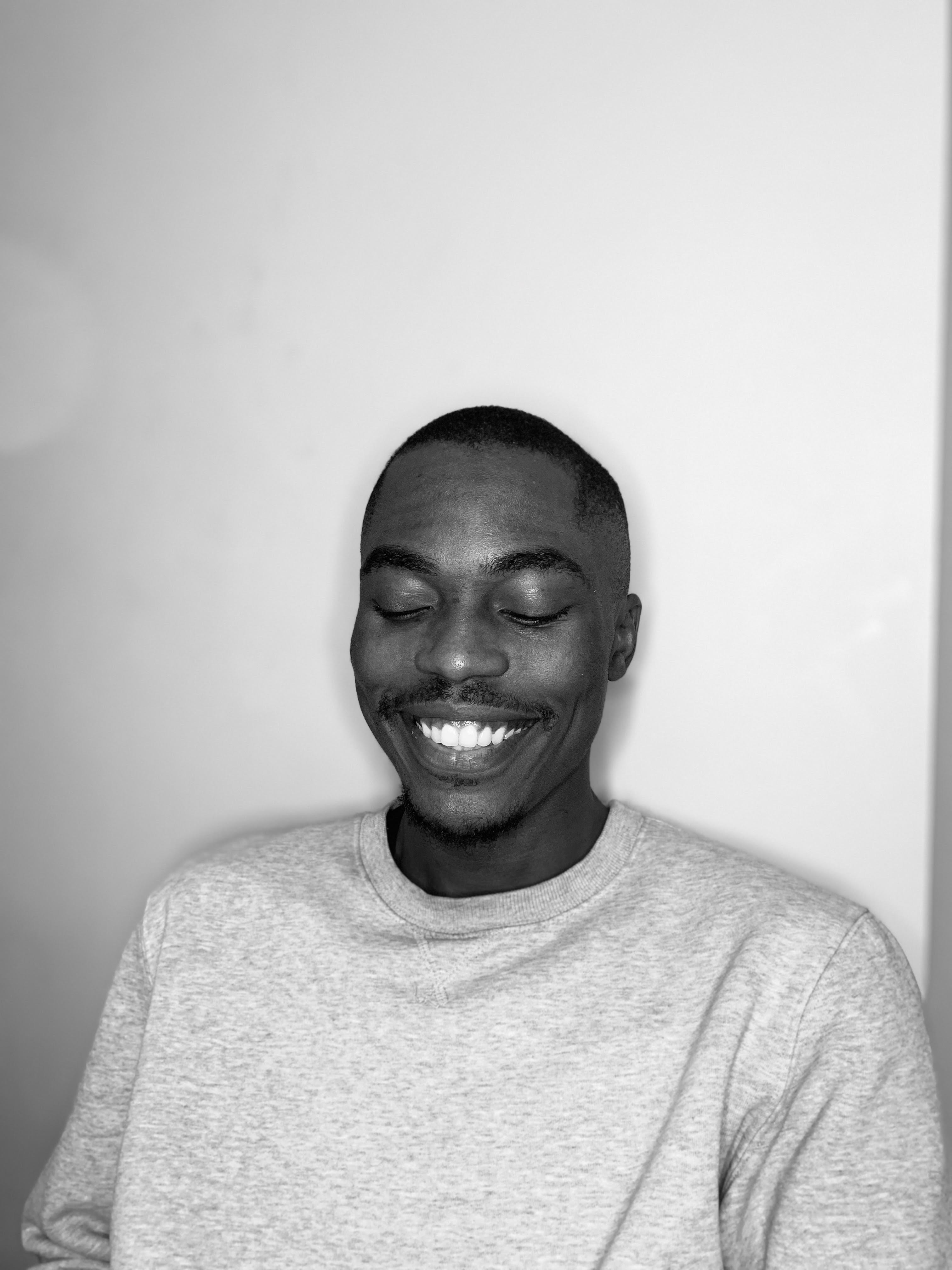 Black and white portrait of a man